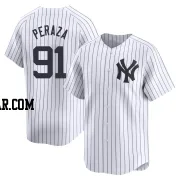 Oswald Peraza Men's New York Yankees White Limited Yankee Home Jersey