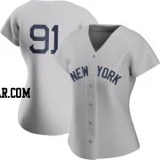 Oswald Peraza Women's New York Yankees Gray Authentic 2021 Field of Dreams Jersey