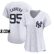 Oswaldo Cabrera Women's New York Yankees White Limited Yankee Home Jersey