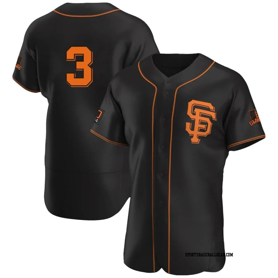 Otto Lopez Men's San Francisco Giants Black Authentic Alternate Jersey