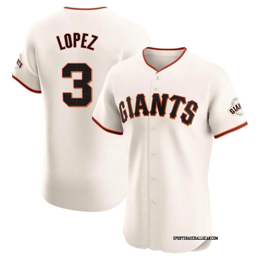 Otto Lopez Men's San Francisco Giants Cream Elite Home Jersey