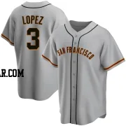 Otto Lopez Men's San Francisco Giants Gray Replica Road Jersey