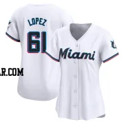 Otto Lopez Women's Miami Marlins White Limited Home Jersey