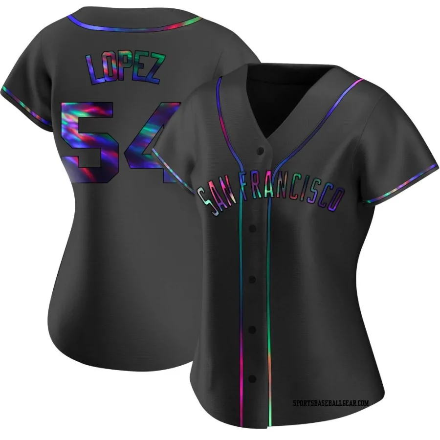 Otto Lopez Women's San Francisco Giants Black Holographic Replica Alternate Jersey