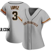 Otto Lopez Women's San Francisco Giants Gray Authentic Road Jersey