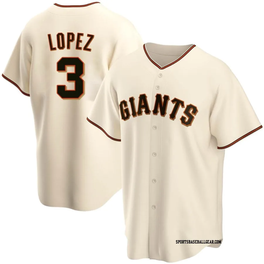 Otto Lopez Youth San Francisco Giants Cream Replica Home Jersey