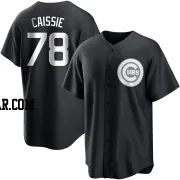 Owen Caissie Men's Chicago Cubs Black/White Replica Jersey