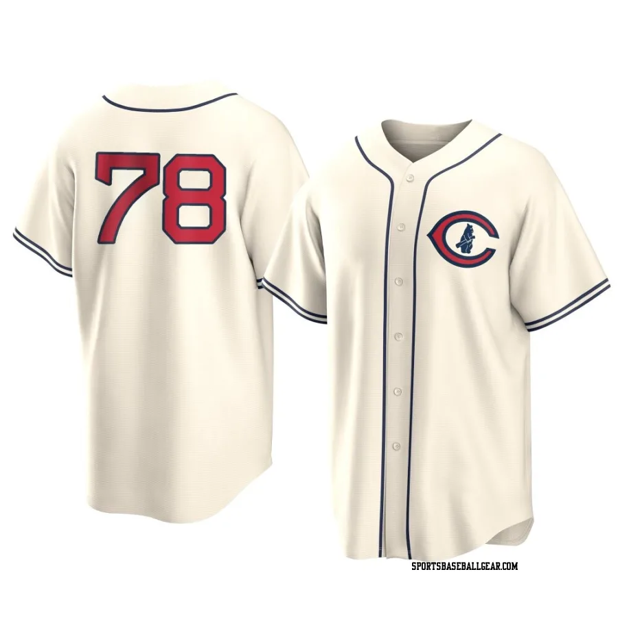 Owen Caissie Men's Chicago Cubs Cream Replica 2022 Field Of Dreams Jersey