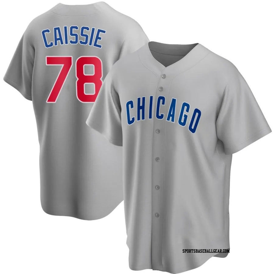 Owen Caissie Men's Chicago Cubs Gray Replica Road Jersey