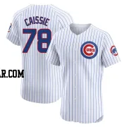 Owen Caissie Men's Chicago Cubs White Elite Home Jersey