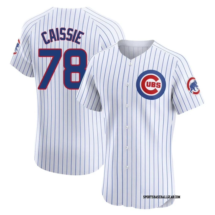 Owen Caissie Men's Chicago Cubs White Elite Home Jersey