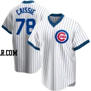 Owen Caissie Men's Chicago Cubs White Replica Home Cooperstown Collection Jersey