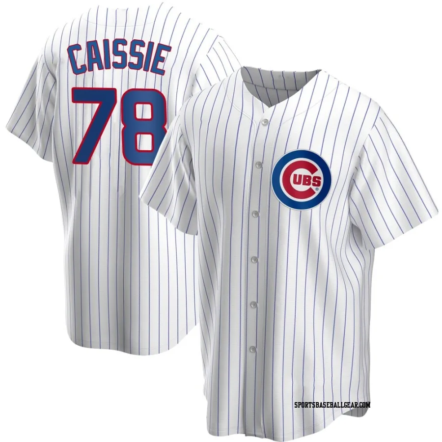 Owen Caissie Men's Chicago Cubs White Replica Home Jersey