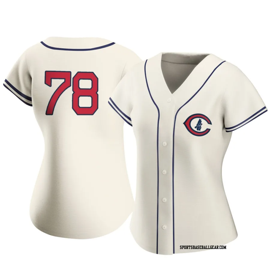 Owen Caissie Women's Chicago Cubs Cream Authentic 2022 Field Of Dreams Jersey