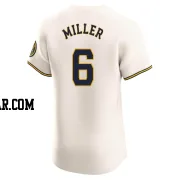 Owen Miller Men's Milwaukee Brewers Cream Elite Home Jersey