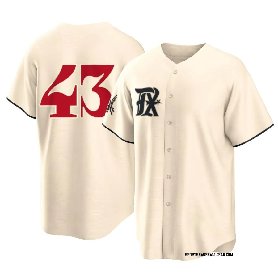 Owen White Men's Texas Rangers Cream Replica 2023 City Connect Jersey