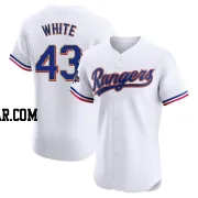 Owen White Men's Texas Rangers Gold Elite White 2024 Collection Jersey