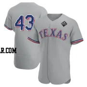 Owen White Men's Texas Rangers Gray Authentic Road 2023 World Series Jersey