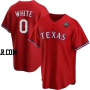 Owen White Men's Texas Rangers Red Replica Alternate 2023 World Series Jersey