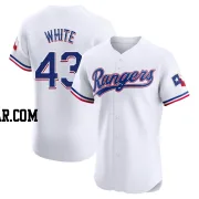 Owen White Men's Texas Rangers White Elite Home Jersey