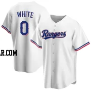 Owen White Men's Texas Rangers White Replica Home Jersey