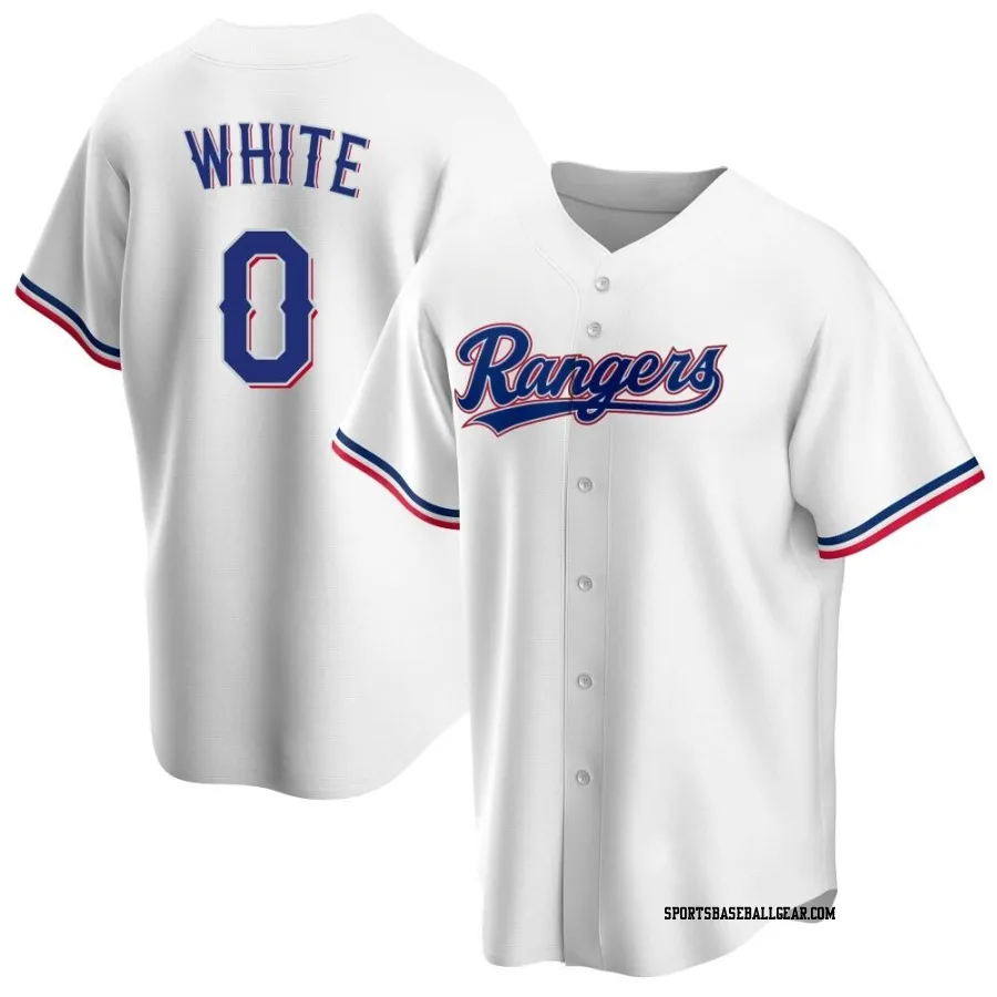 Owen White Men's Texas Rangers White Replica Home Jersey