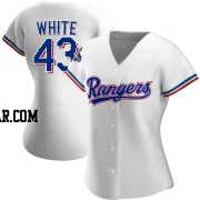 Owen White Women's Texas Rangers White Authentic Home 2023 World Series Champions Jersey