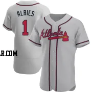 Ozzie Albies Men's Atlanta Braves Gray Authentic Road Jersey