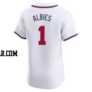 Ozzie Albies Men's Atlanta Braves White Elite Home Jersey