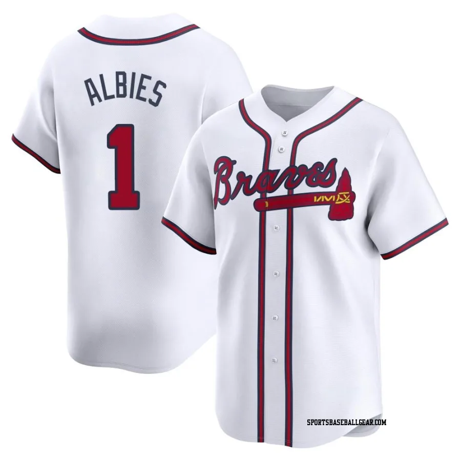 Ozzie Albies Men's Atlanta Braves White Limited Home Jersey