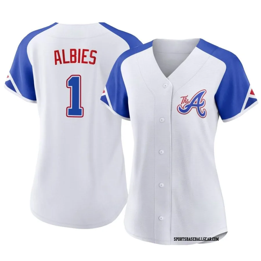 Ozzie Albies Women's Atlanta Braves White Authentic 2023 City Connect Jersey