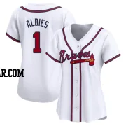 Ozzie Albies Women's Atlanta Braves White Limited Home Jersey