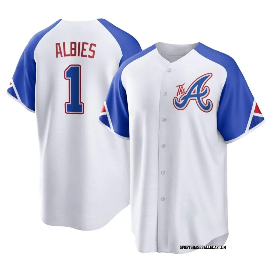 Ozzie Albies Youth Atlanta Braves White Replica 2023 City Connect Jersey