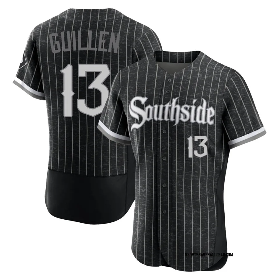 Ozzie Guillen Men's Chicago White Sox Black Authentic 2021 City Connect Jersey