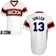 Ozzie Guillen Men's Chicago White Sox White Authentic Throwback Jersey