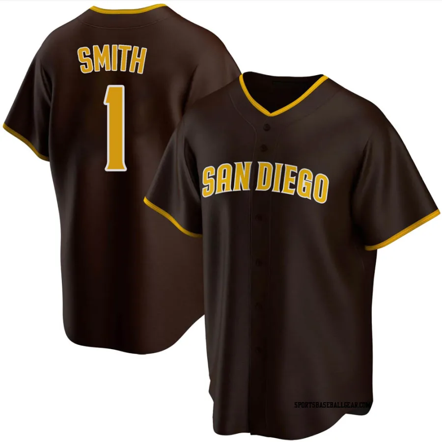 Ozzie Smith Men's San Diego Padres Brown Replica Road Jersey