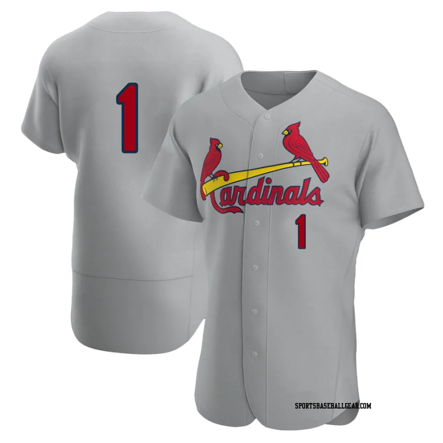 Ozzie Smith Men's St. Louis Cardinals Gray Authentic Road Jersey