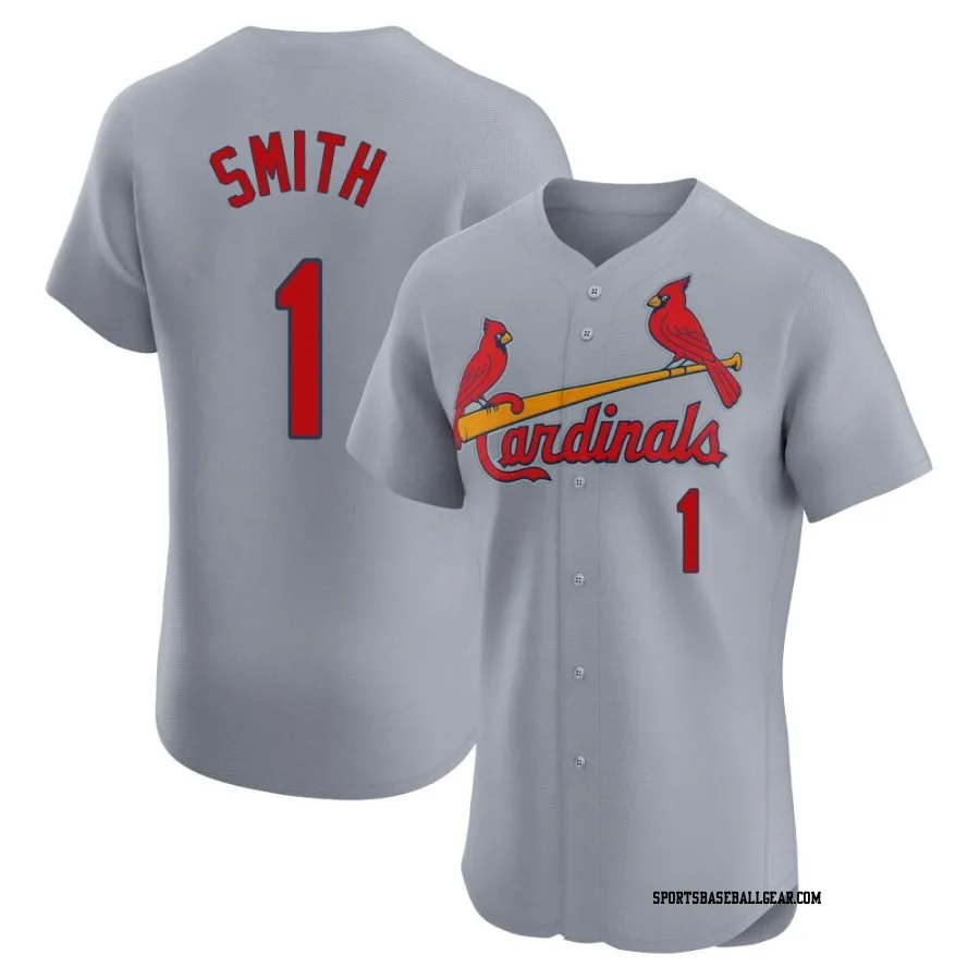 Ozzie Smith Men's St. Louis Cardinals Gray Elite Road Jersey