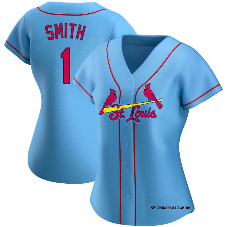 Ozzie Smith Women's St. Louis Cardinals Light Blue Authentic Alternate Jersey