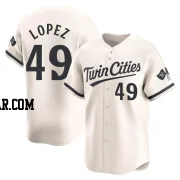 Pablo Lopez Men's Minnesota Twins Cream Limited Alternate Jersey