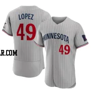 Pablo Lopez Men's Minnesota Twins Gray Authentic Road Jersey