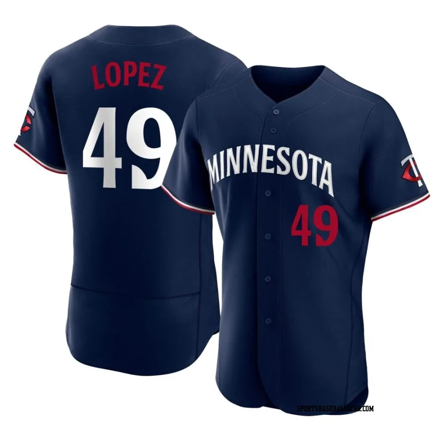 Pablo Lopez Men's Minnesota Twins Navy Authentic Alternate Jersey