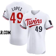 Pablo Lopez Men's Minnesota Twins White Elite Home Jersey