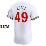 Pablo Lopez Men's Minnesota Twins White Elite Home Jersey