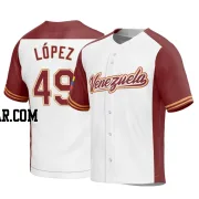 Pablo Lopez Men's Venezuela Baseball White Replica 2023 World Baseball Classic Jersey