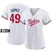 Pablo Lopez Women's Minnesota Twins White Authentic Home Jersey