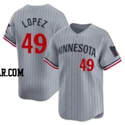 Pablo Lopez Youth Minnesota Twins Gray Limited Road Jersey