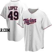 Pablo Lopez Youth Minnesota Twins White Replica Home Jersey