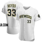 Pablo Reyes Men's Milwaukee Brewers White Authentic Alternate Jersey