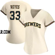 Pablo Reyes Women's Milwaukee Brewers Cream Authentic Home Jersey